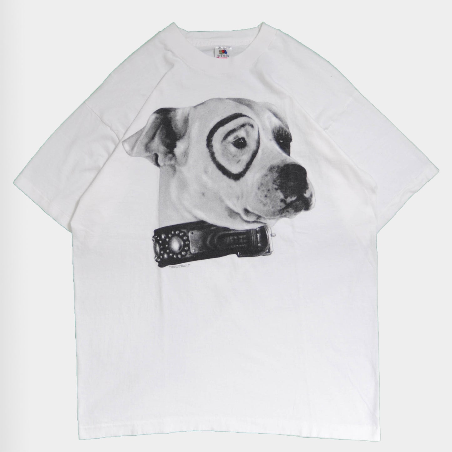 90's FRUIT OF THE LOOM リトルラスカルズ 子犬のピートTシャツ 白 (XL)/A3531T-SO