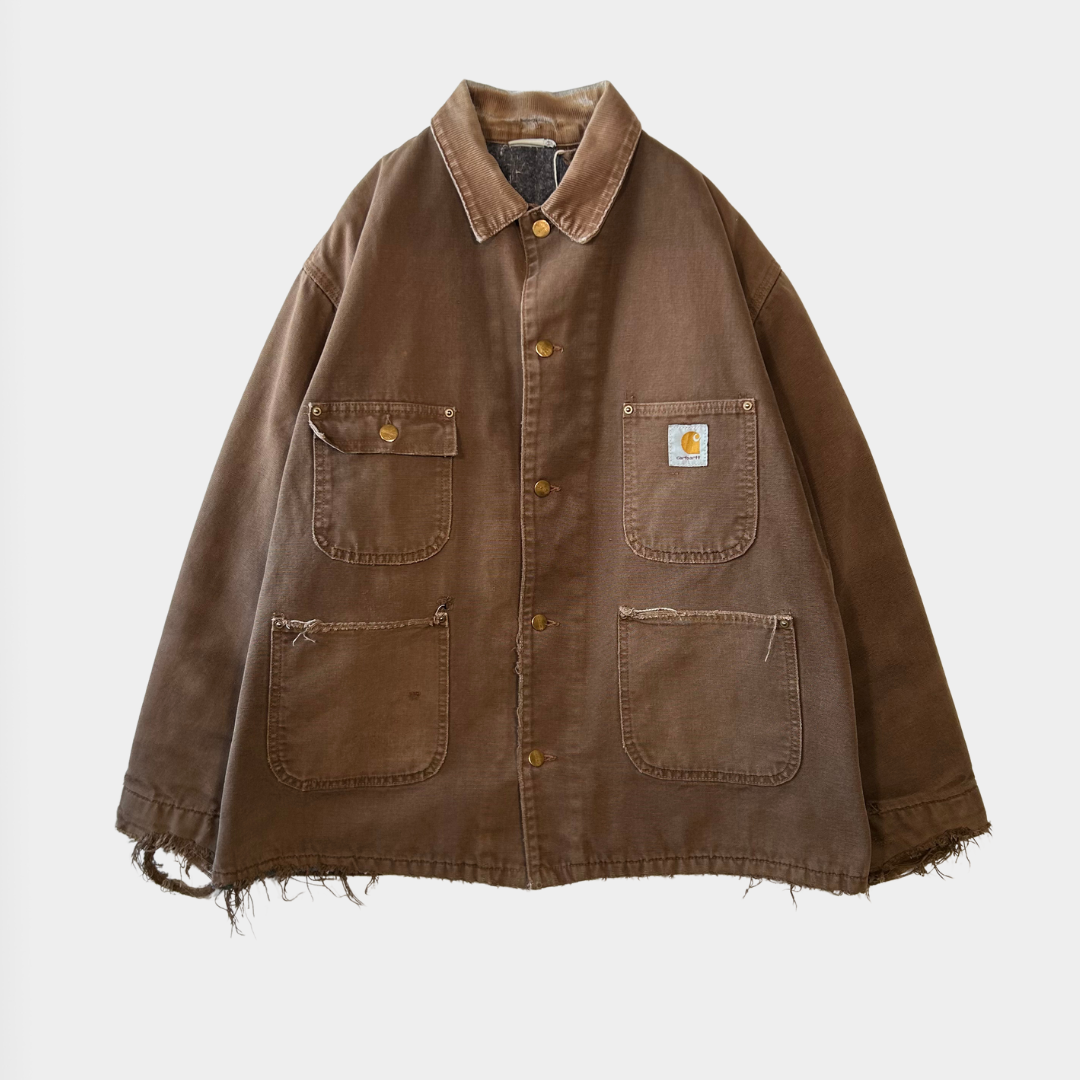 90's Carhartt カーハート チョアコート カバーオール 茶(サイズ不明 90's Carhartt カーハート チョアコート カバーオール 茶(サイズ不明