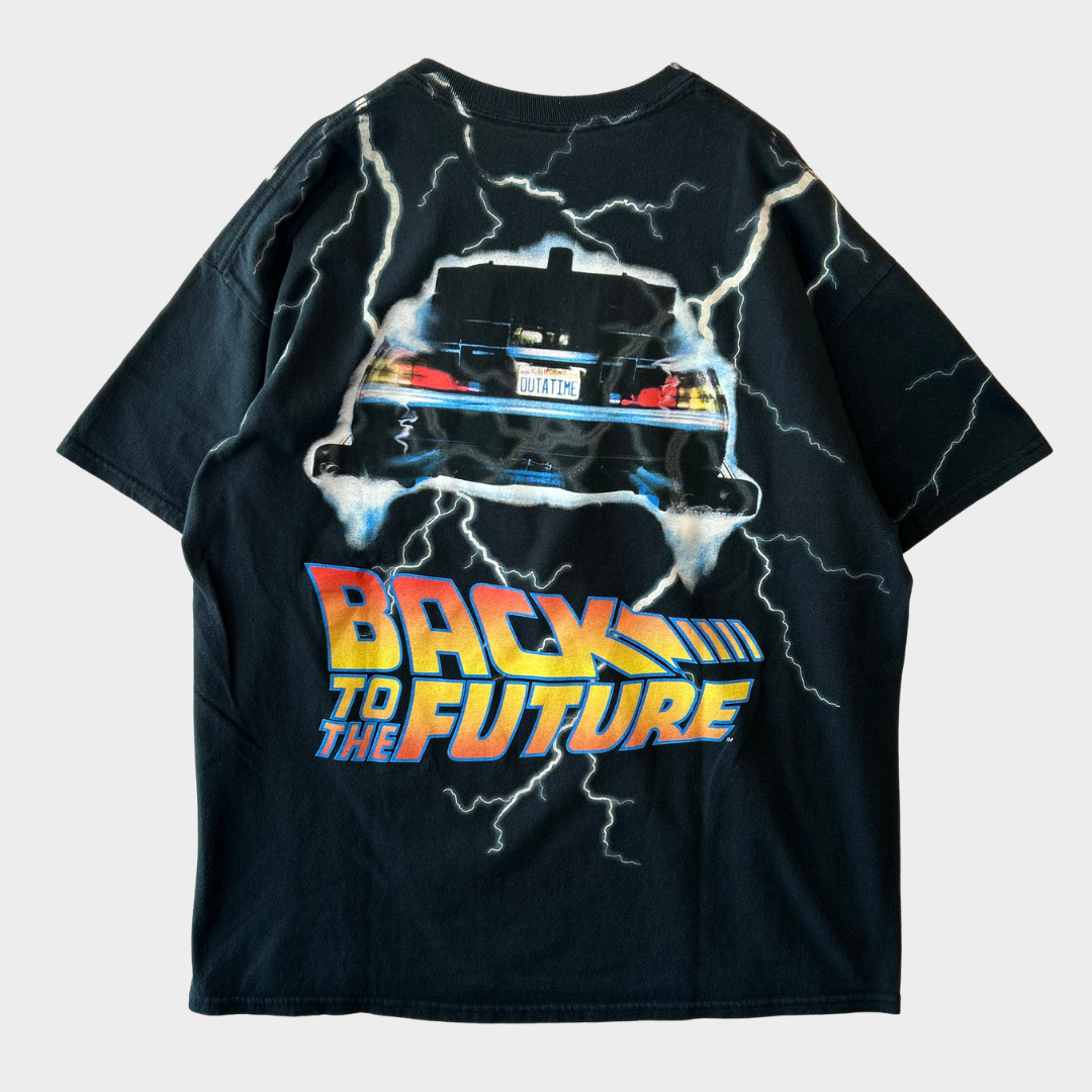 00's BACK TO THE FUTURE 映画 両面プリント ムービーTシャツ 黒 L/A7253T-SO