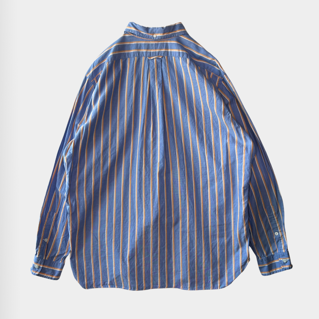 00's Ralph Lauren stripe shirt 橙青白 (XL)/A6340S-SO