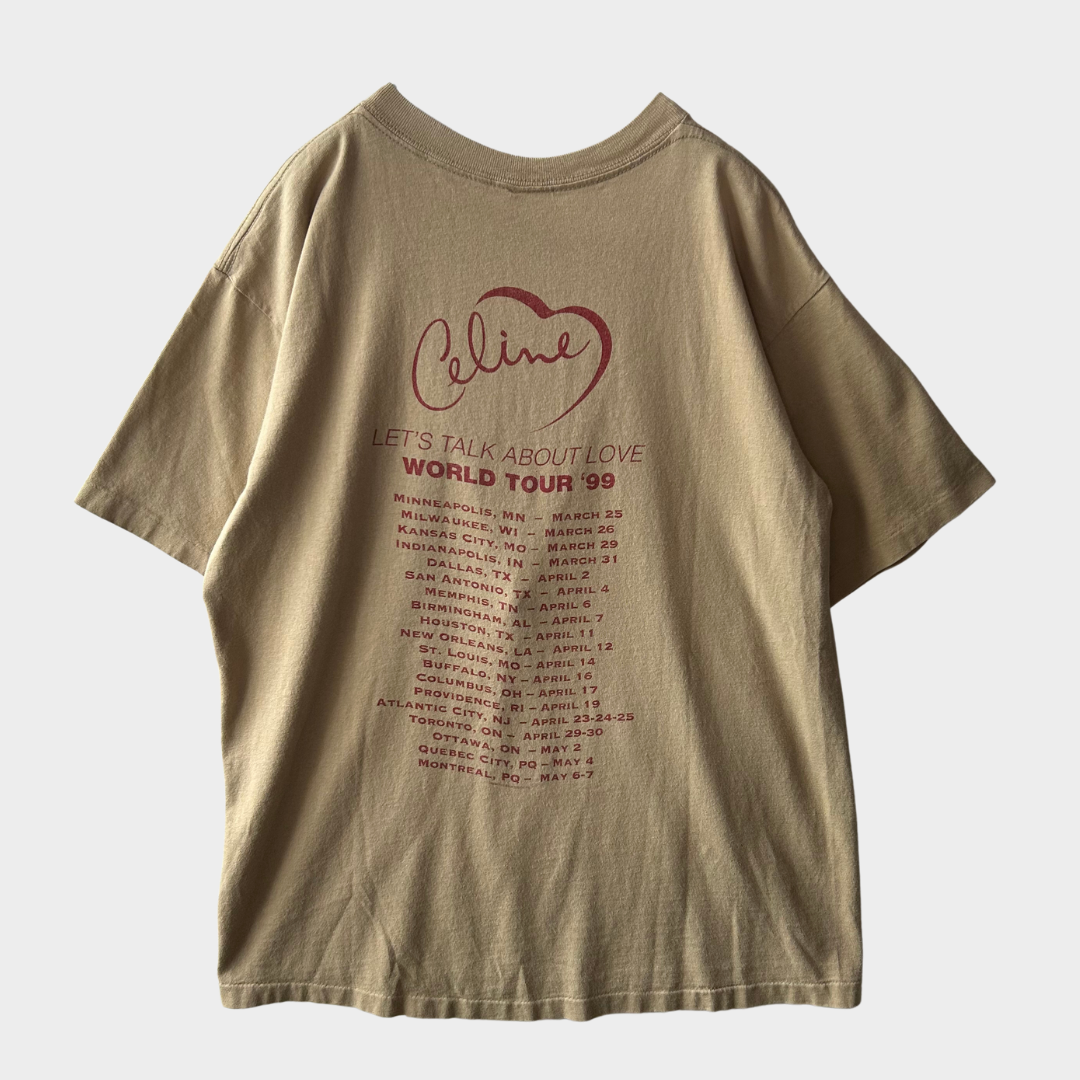 90's anvil Celine Dion セリーヌ ディオン ツアーTシャツ (L)/A6463T-SO