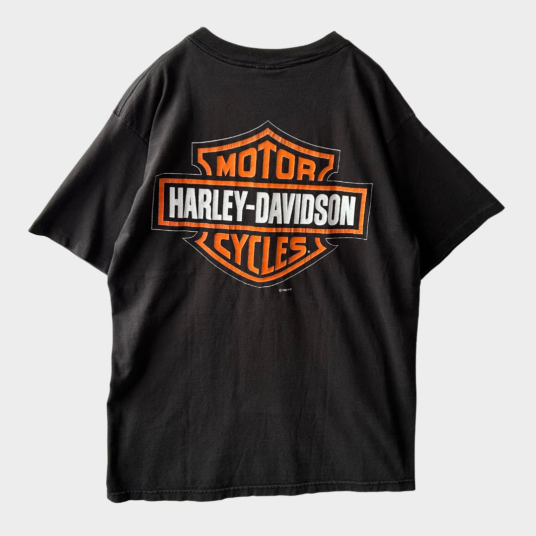 90's Harley-Davidson "NOTHING SOUNDS LIKE"Tシャツ 黒 (L)/B2065T-SO