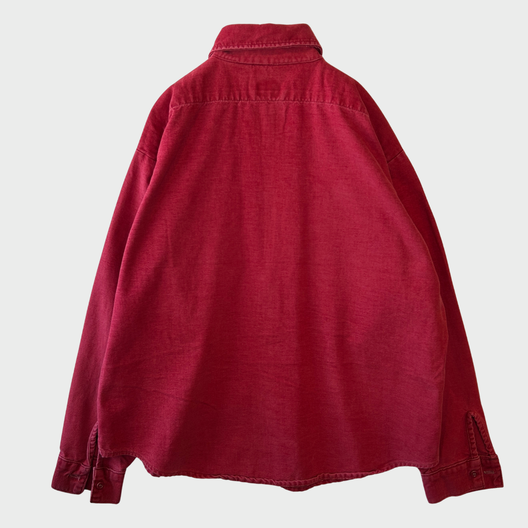 70's Five Brother シャモアクロス シャツ ネルシャツ ワインレッド(XL)/A8651SH-SO