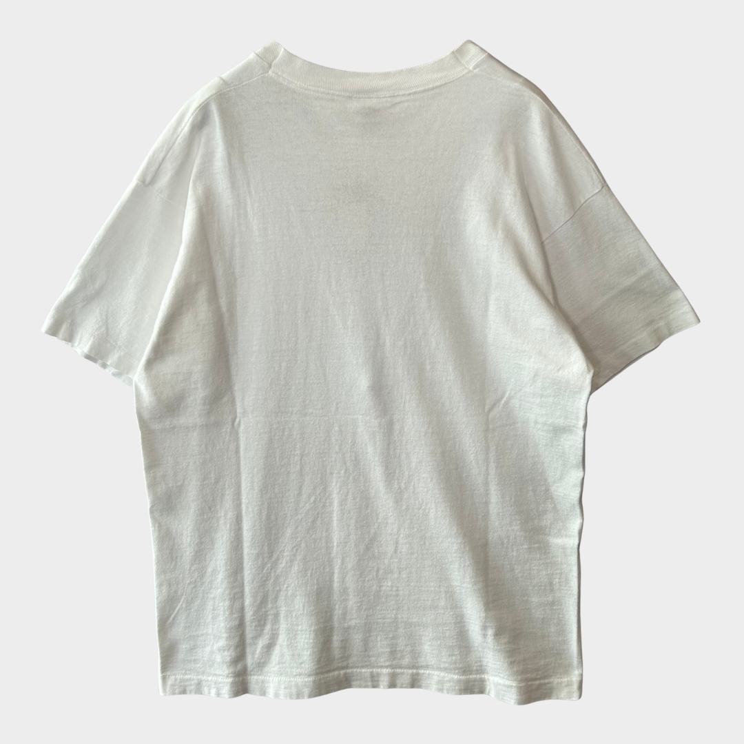 90's Fruit Of The Loom Leonardo Da Vinci ウィトルウィウス的人体図 芸術家 Tシャツ 白 (L)/B2169T-SO