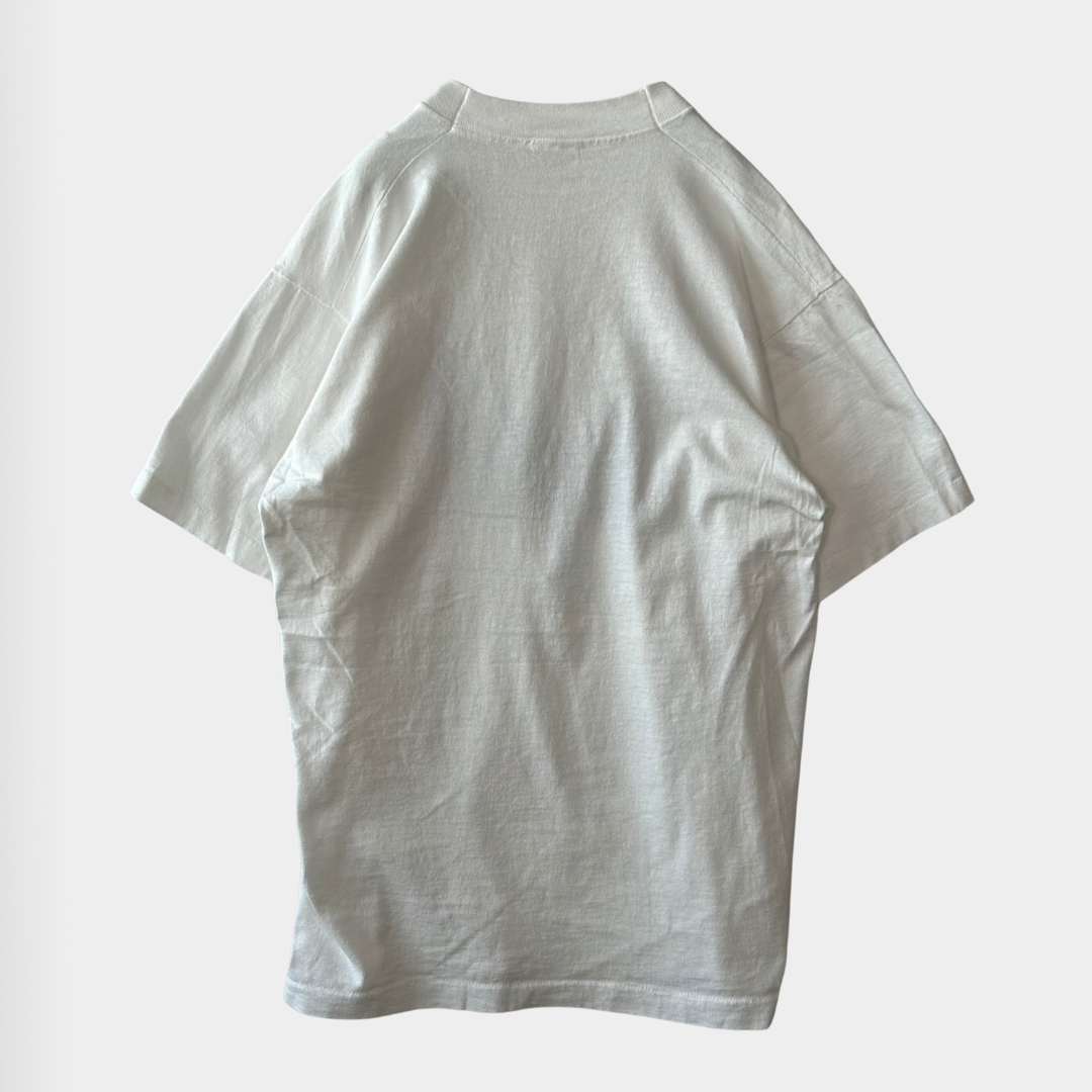 90's CornerCat 猫アートTシャツ 白(L)/A4132T-SO