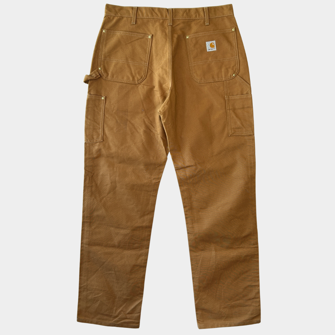 00's Carhartt ダブルニー ワークパンツ B01 BRN Made in USA(36×32)/A8301P-SO