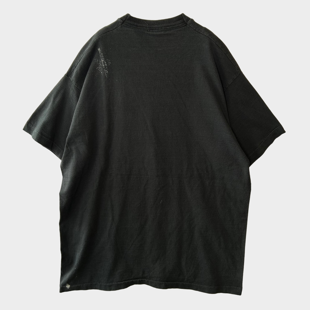 90's X-AM Warner Bros Y Be NORMAL モーションロゴTシャツ 黒 (XL)/B2579T-SO