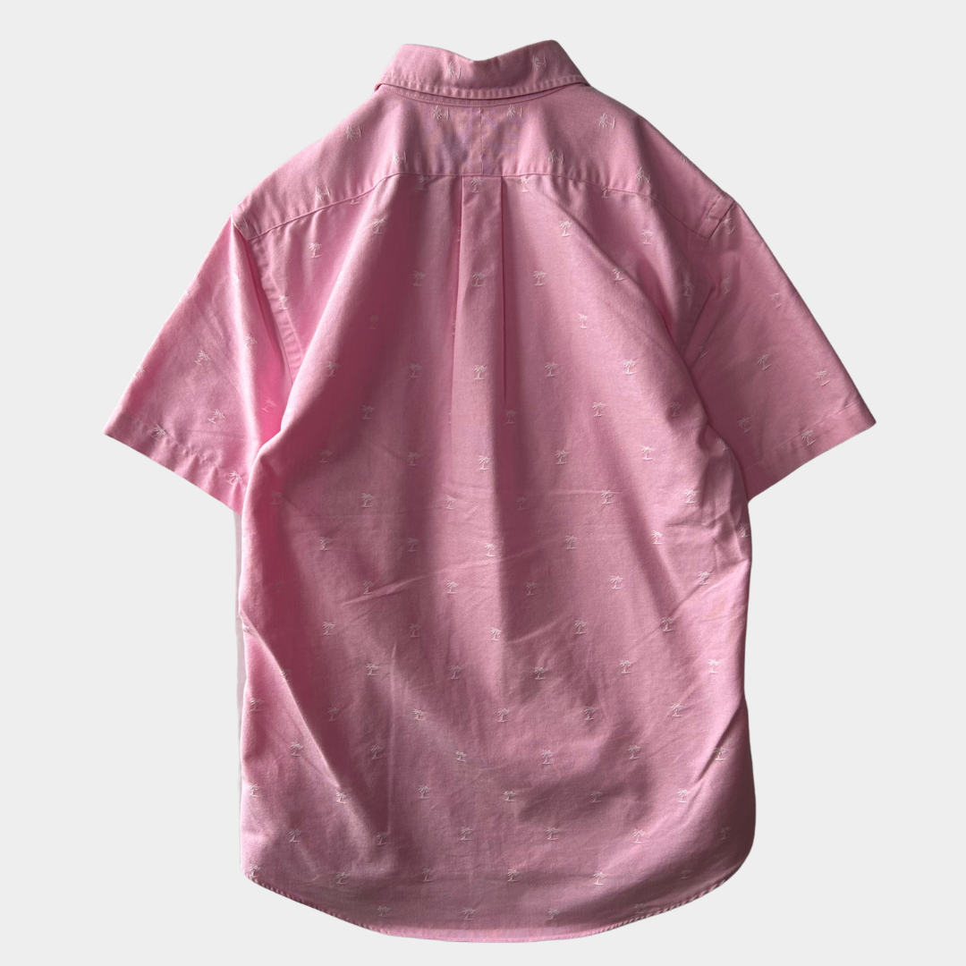 00's Ralph Lauren ラルフローレン オックスフォードシャツ ヤシの木 ピンク(L)/B2327SH-SO