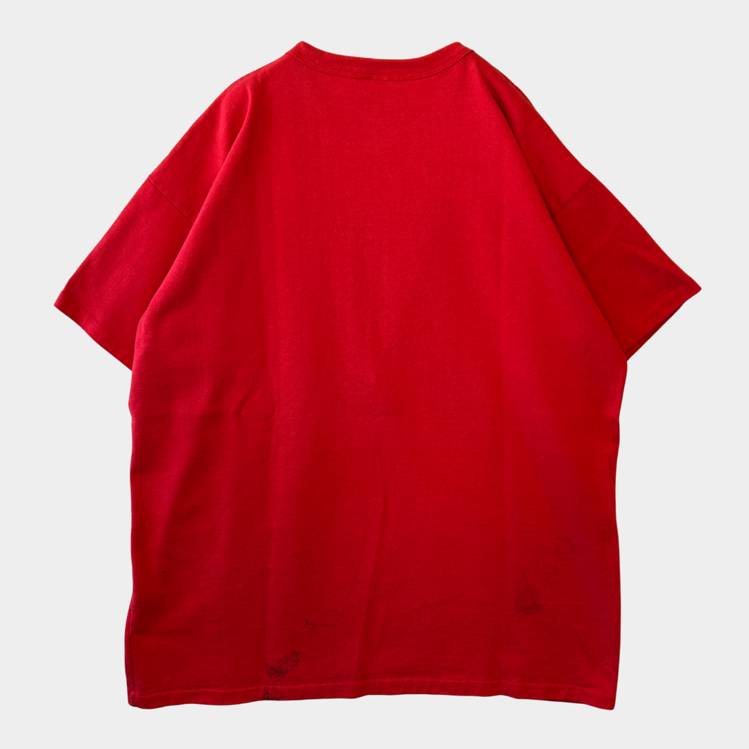 80's Champion チャンピオン OHIO STATE UNIVERSITY カプセル3段 カレッジTシャツ 赤(XL)/A6977T-SO