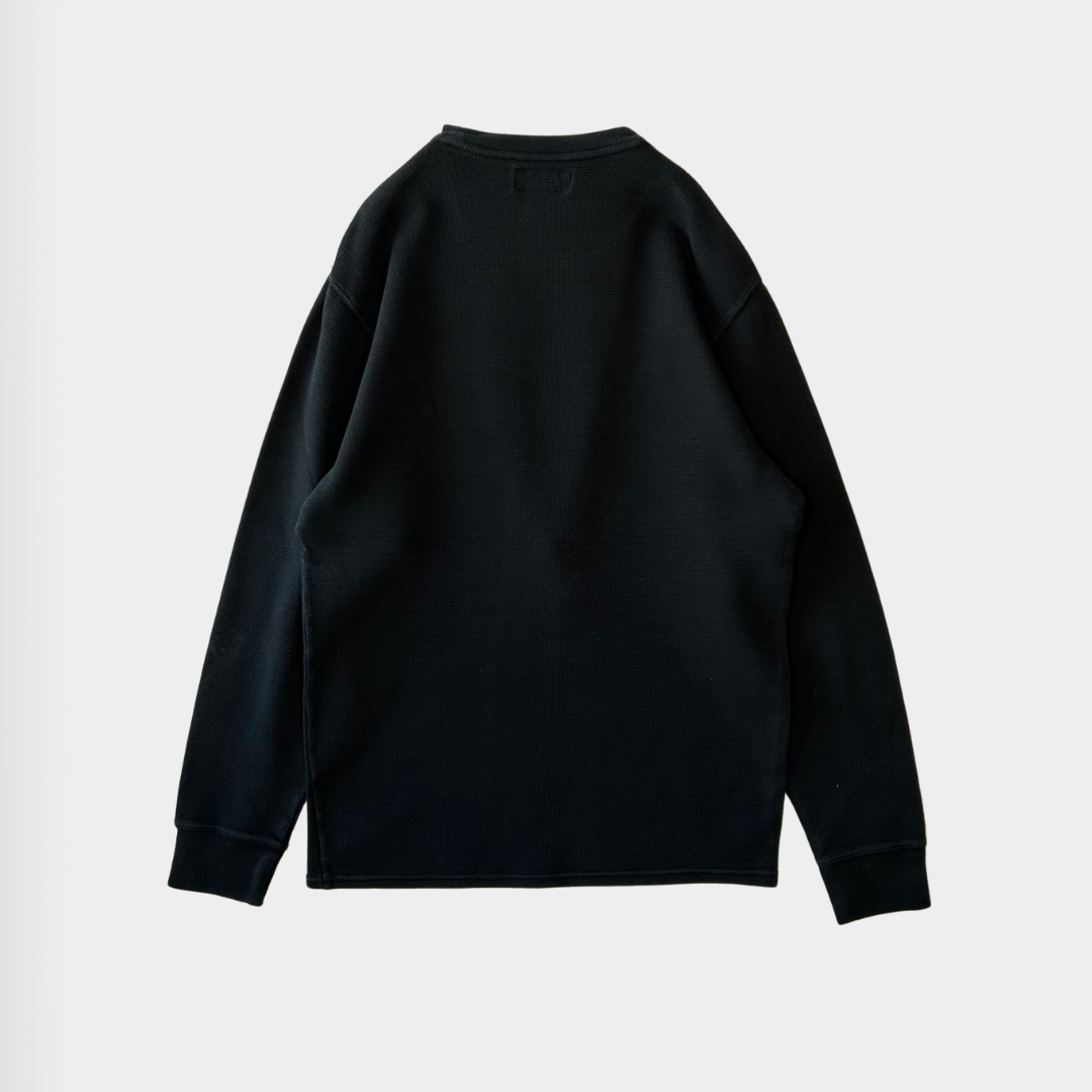 POLO RALPH LAUREN サーマルシャツ 黒 (L)/B1342T-SO