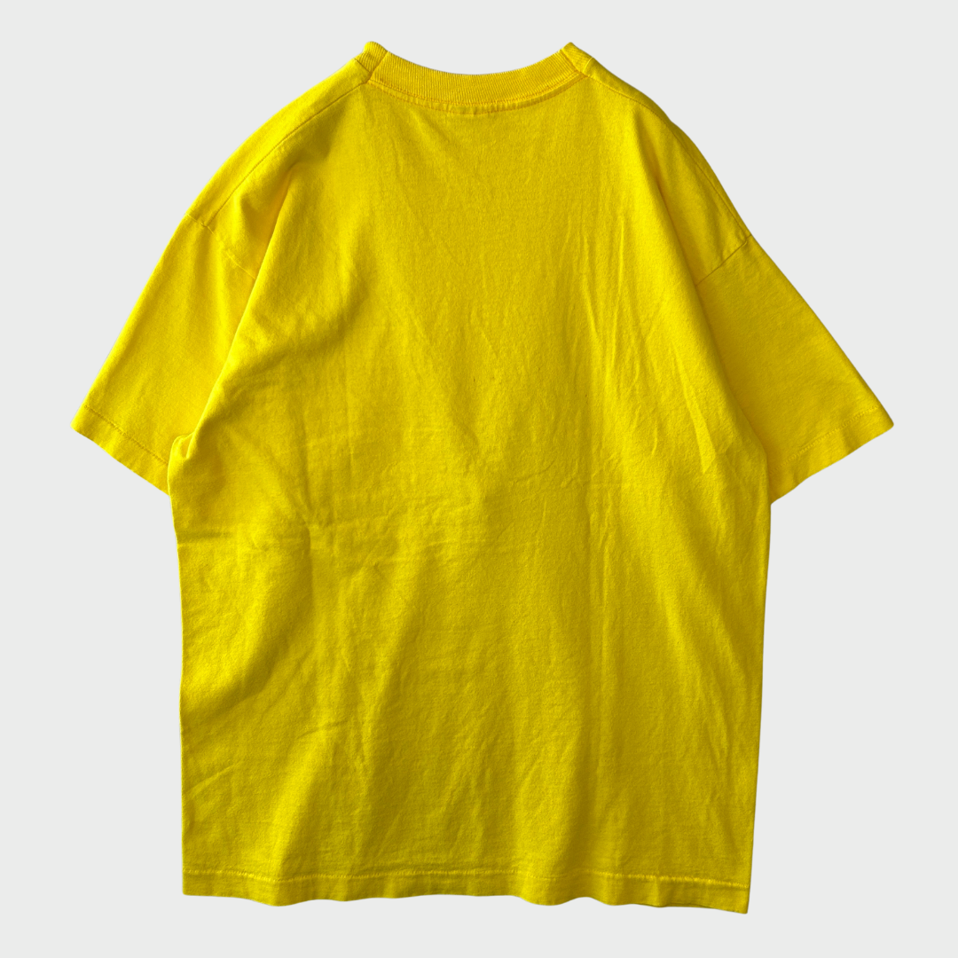 90's Fruit Of The Loom ポケットTシャツ シングルステッチ 黄 (L)/2805T-SO