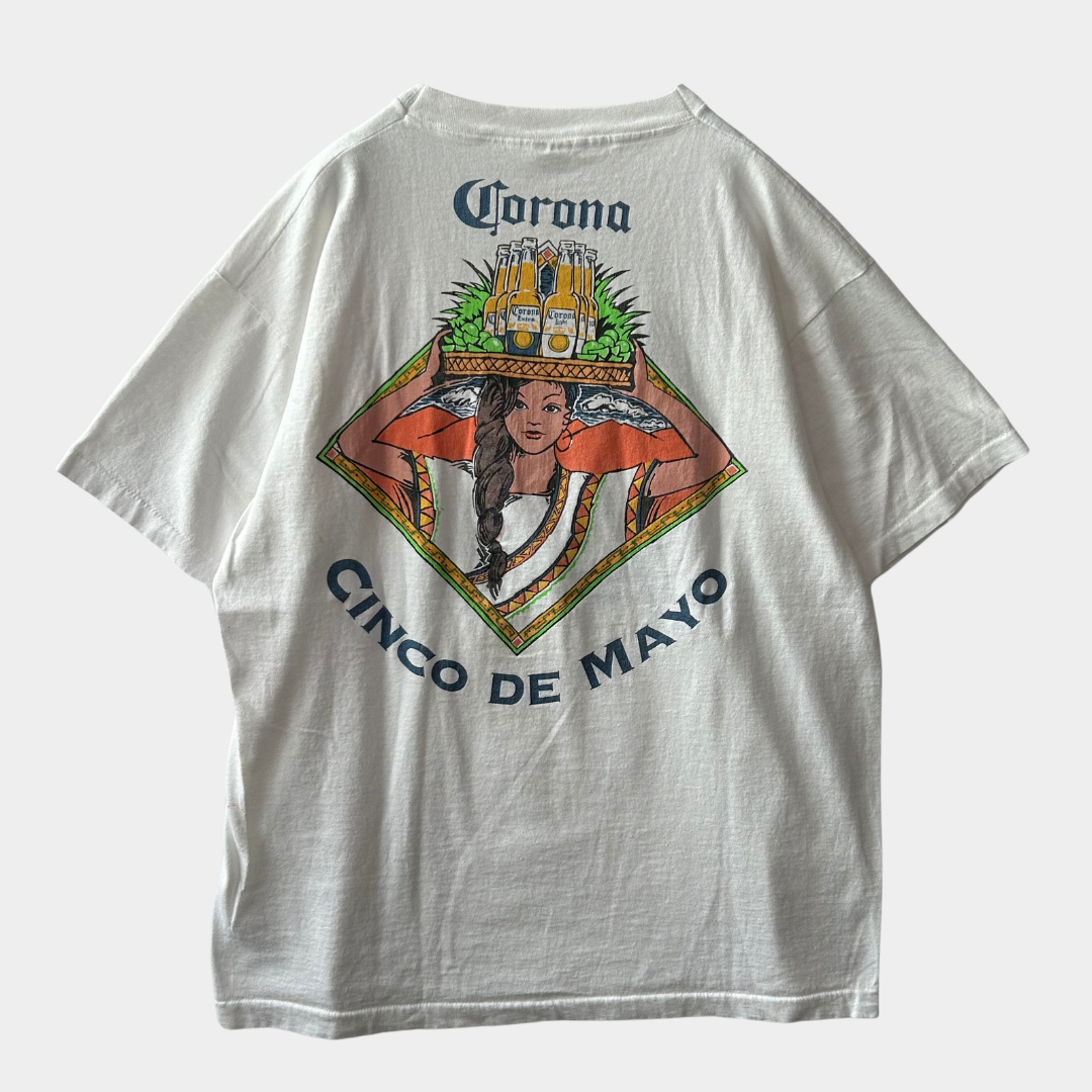 90's Fruit of The Loom THE Shag NaStys Tシャツ コロナビール 白(XL)/A6455T-SO