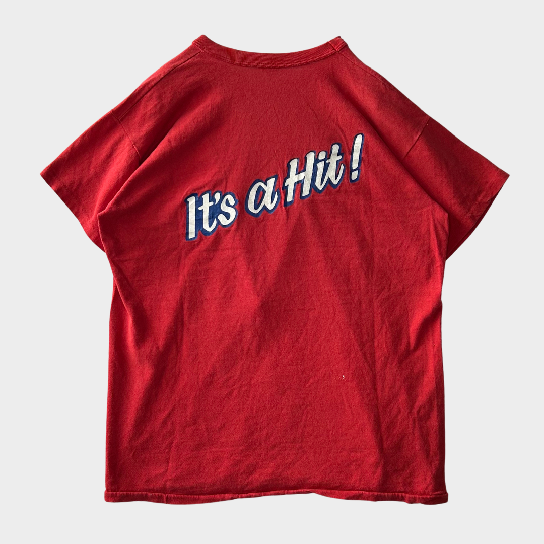 80's Russell COLUMBUS COLLEGE BASEBALL カレッジTシャツ 赤 (L)/A6890T-SO