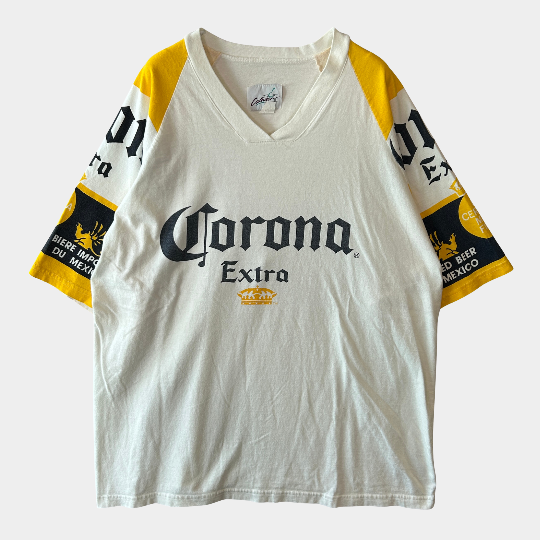 90's Calhain Corona ラグランTシャツ 白 XL/A7156T-SO