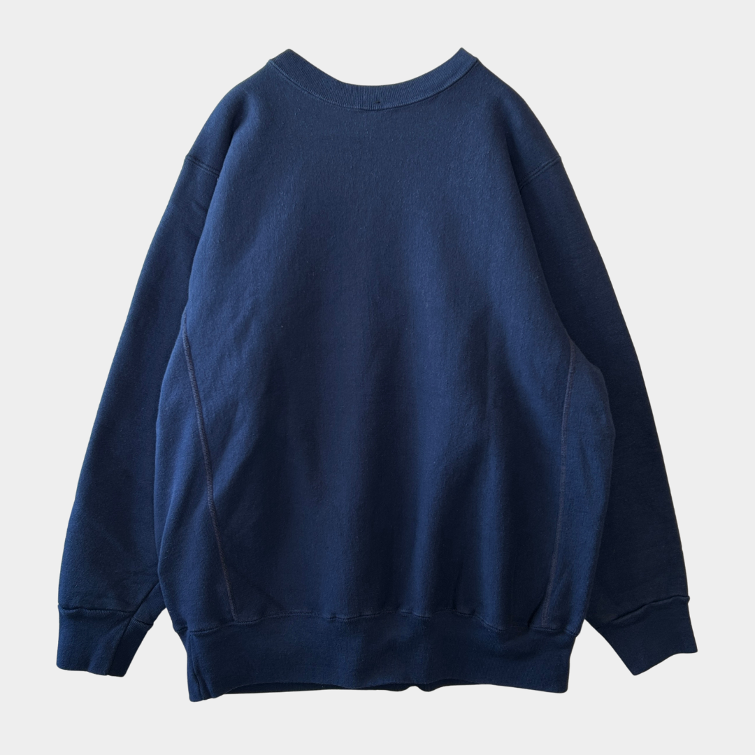 80's MAHARAJAH USA プリントスウェット リバースウィーブタイプ ネイビー(L)/A2247S-SO