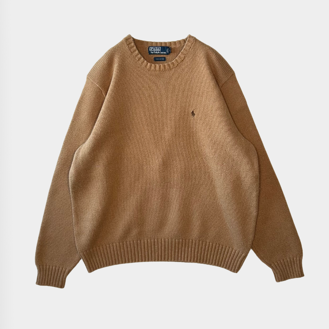 Polo by Ralph Lauren ラルフ ローレン コットンニット ベージュ (XL Polo by Ralph Lauren ラルフ ローレン コットンニット ベージュ (XL