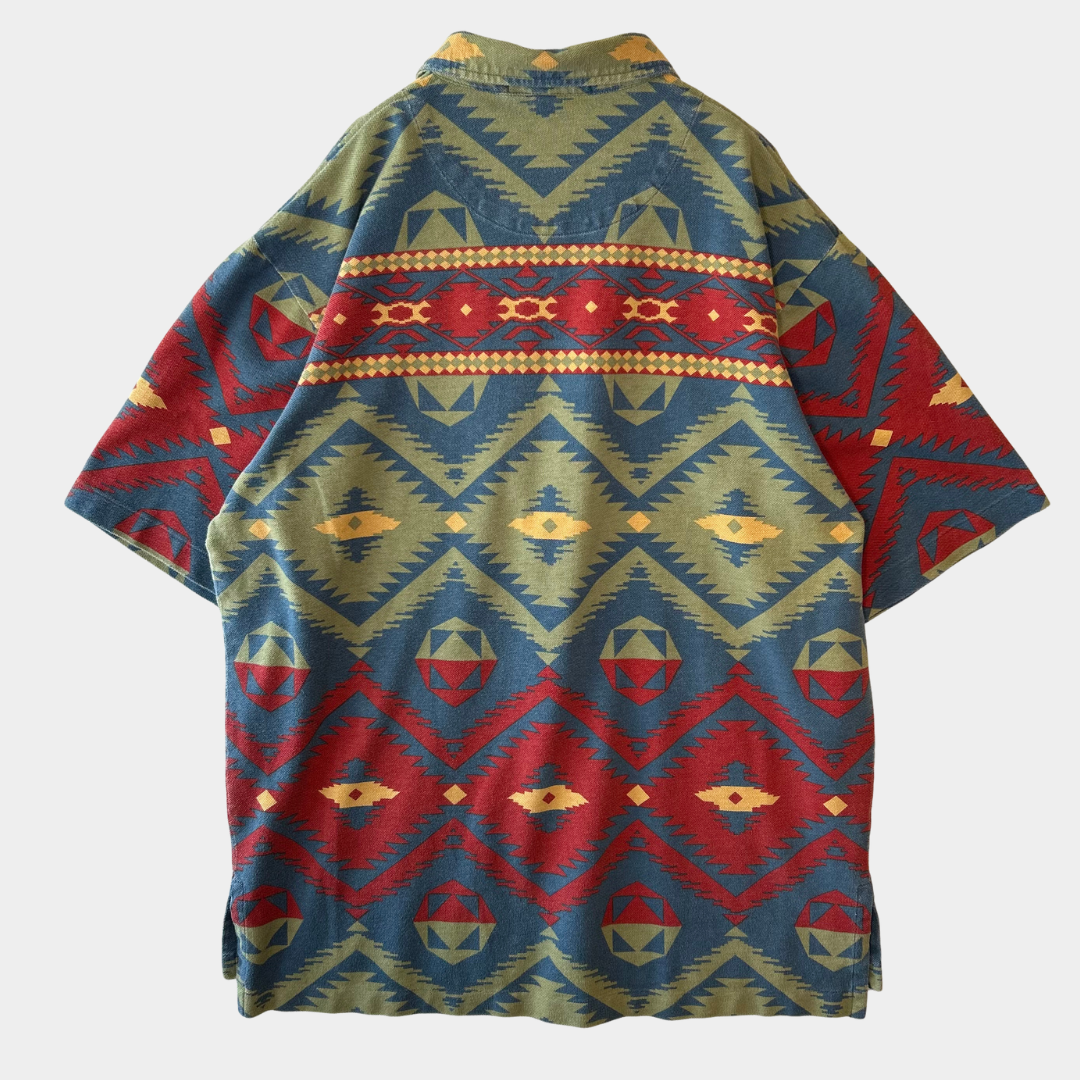 Polo Ralph Lauren ラルフローレン ネイティブ柄ポロシャツ (L)/A3787T-SO