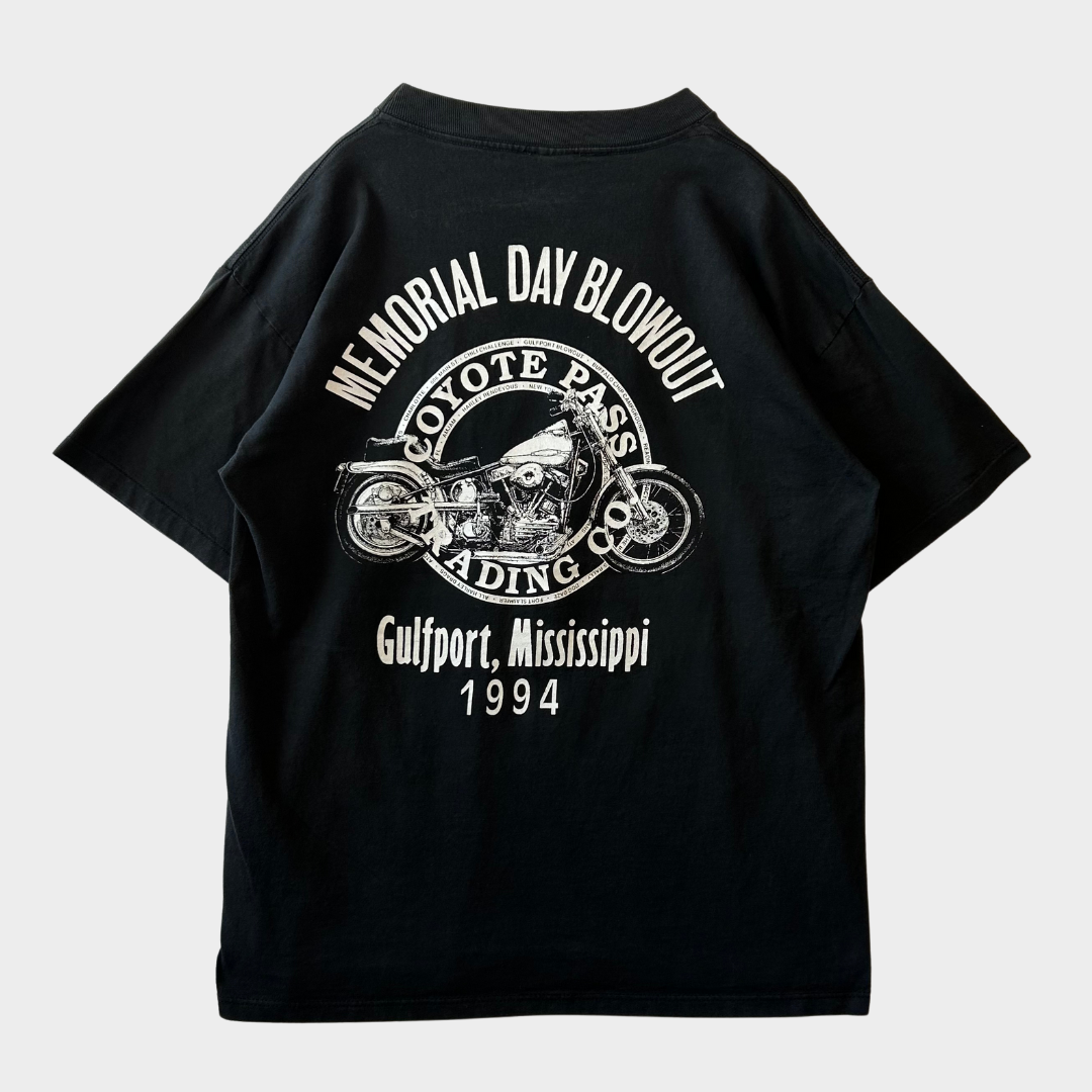 90's DUTCH TEES ガルフポート イーグル Tシャツ 黒 (L)/S6433T-SO