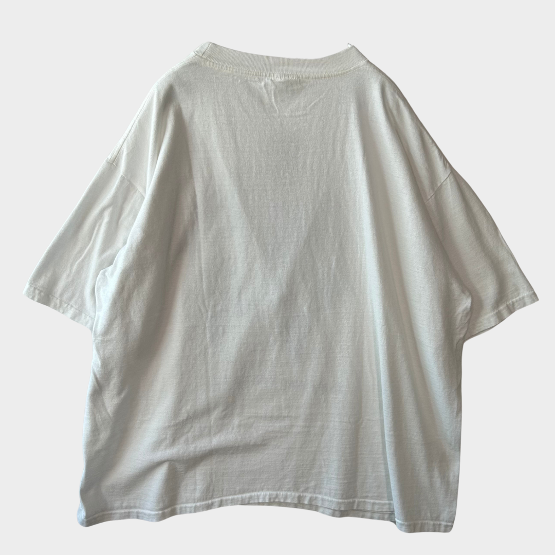 90's ECO SPORT THEY WERE HERE FIRST 地球 動物 アートTシャツ 白 (XXL)/B2015T-SO
