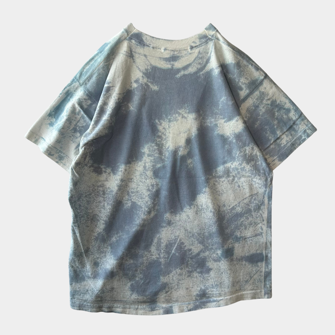 90's Fruit of the Loom BUDWEISER タイダイ 企業Tシャツ 薄青 白(L)/A4123T-SO