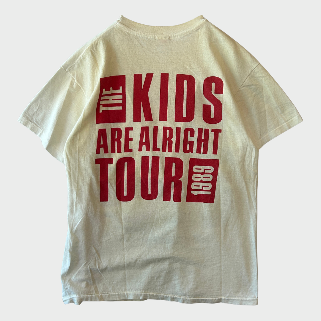 80's Hanes THE WHO "The kind ARE ALRIGHT TOUR 1989" バンドTシャツ 白 L /A7618T-SO