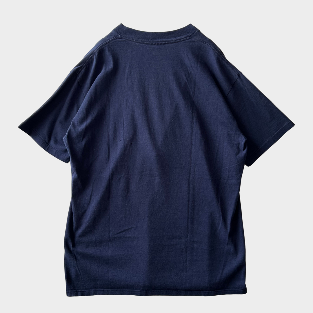 90's DODGER MICHIGAN ATH .DEPT. カレッジTシャツ 紺(XL)/A6375T-SO
