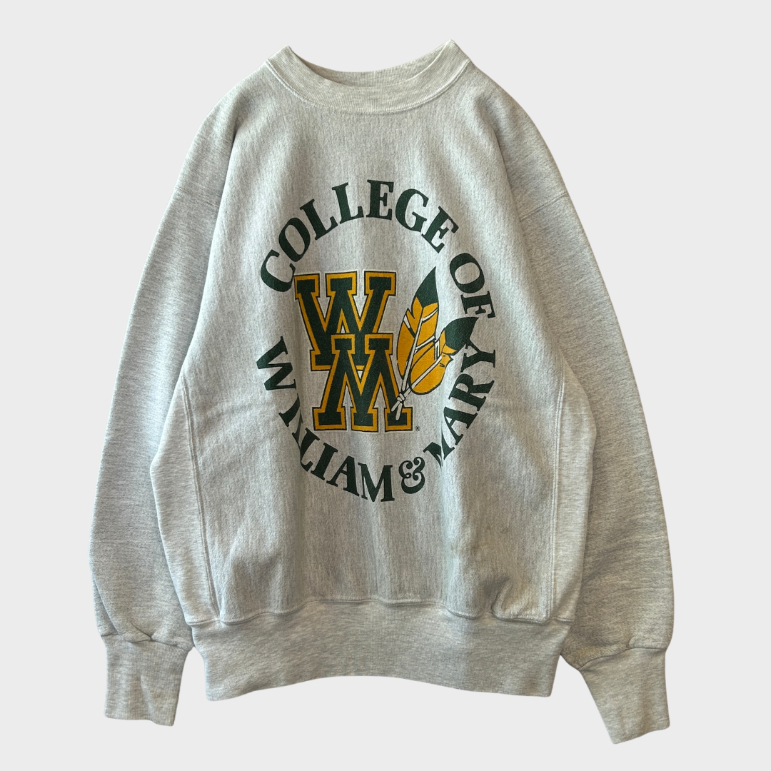 90's cotton exchange "college Of William Mary" リバースウィーブタイプ カレッジスウェット 白 (XL)/A7682S-SO