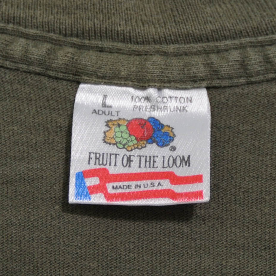 90’s FRIENDS 海外ドラマ NBC プリント&刺繍Tシャツ カーキ (L)/A2714T-O