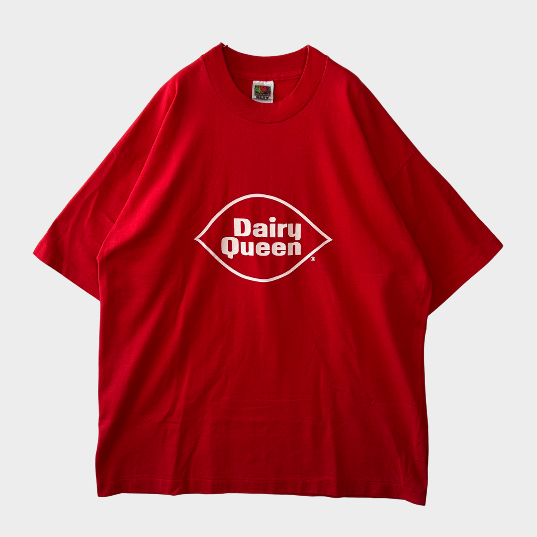 90's FRUIT OF THE LOOM Dairy Queen ロゴT 企業T 赤 (XL)/A6399T-SO