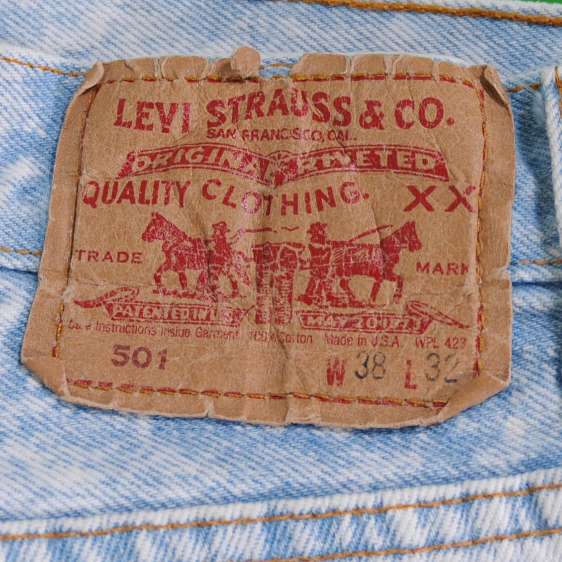 90's Levi's 501 USA ブリーチ薄青(W38L32)/A3608P-S