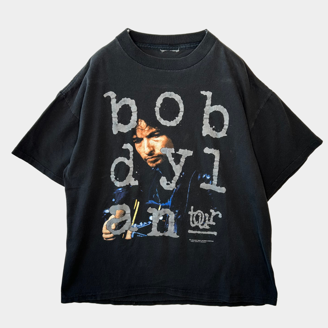 90's Bob Dylan 1992ツアーTシャツ ボブ・ディラン 黒(サイズ不明)/A6517T-SO