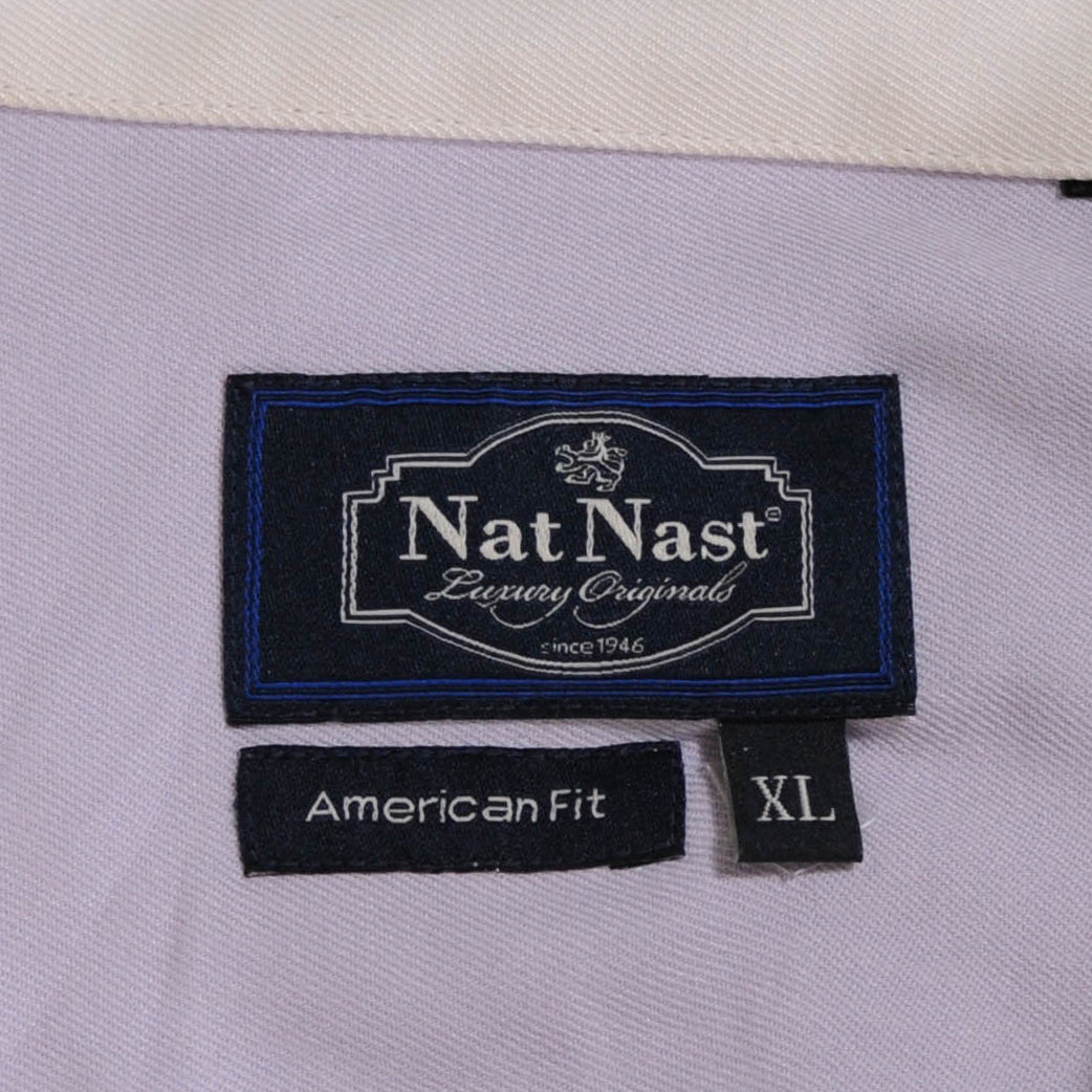 Nat Nast 半袖シャツ 刺繍 白 (XL)/A3712SH-SO