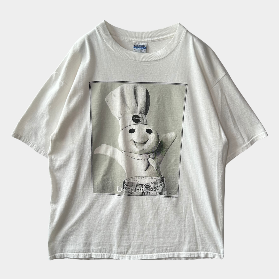 90's GILDAN Doughboy ドゥボーイ Calvin KleinパロディーTシャツ 白(XL)/B2156T-SO