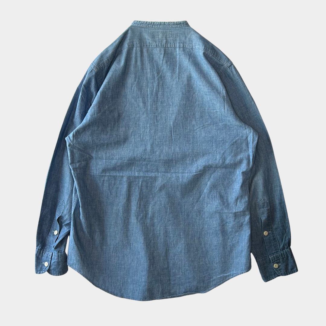00's Polo by Ralph Lauren band collar shirt (M)/A6335SH-SO