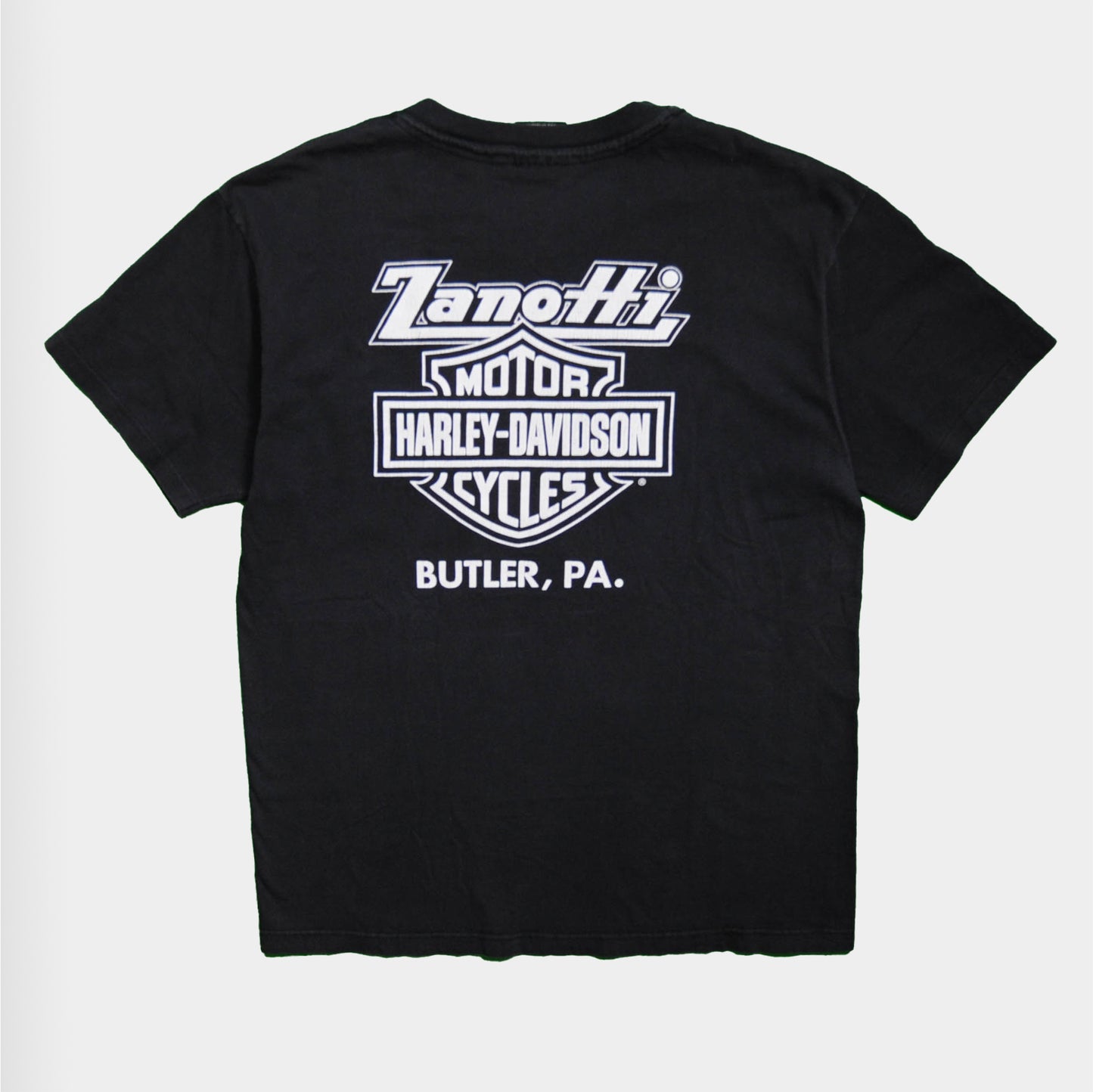 90's HARLEY-DAVIDSON ポケットTシャツ(L)/A3054T-S