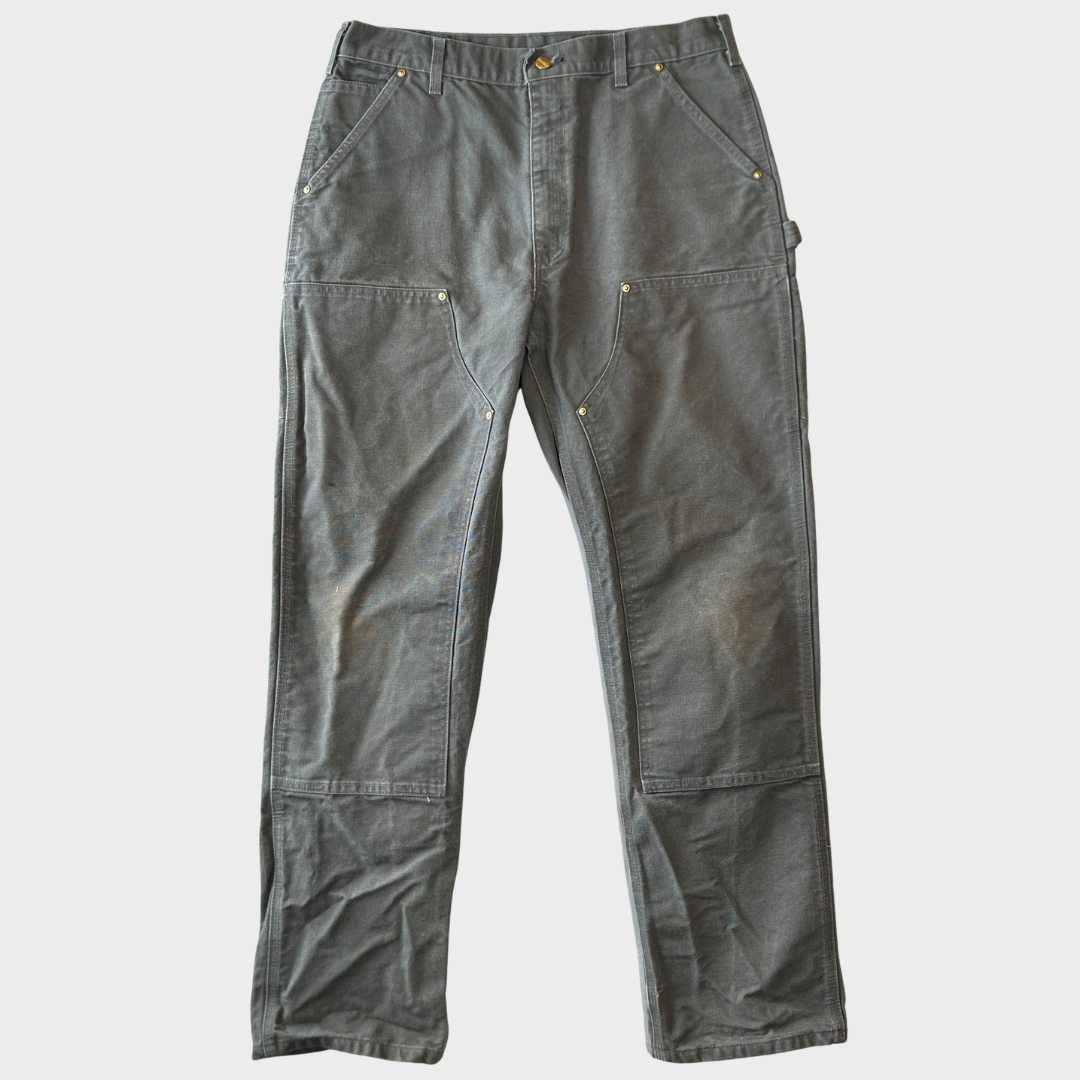 Carhartt カーハート ダブルニー ワークパンツ B01 GVL グレー (36×34