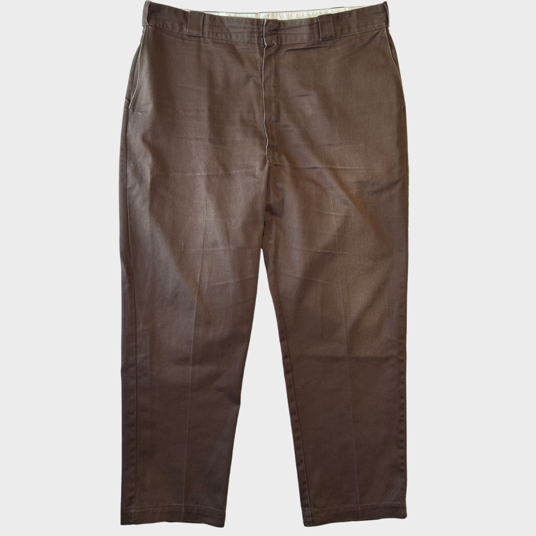 80s USA製 Dickies チビタグ ブラウン ワークパンツ 32-30 80s USA製 Dickies チビタグ ブラウン ワークパンツ 32-30 80's