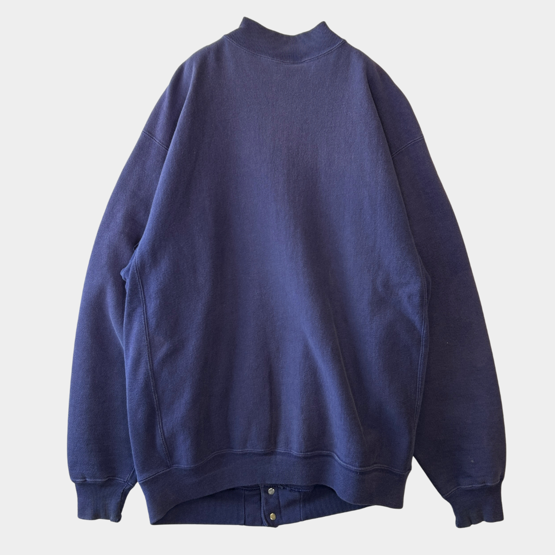 90's Champion Reverse Weave リバースウィーブ スナップカーディガン フェード ナス紺(XL)/A6685R-SO
