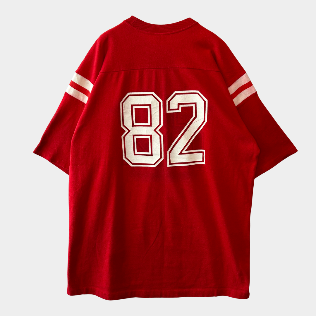 80's Collegiate Pacific Walt Disney World ディズニー フットボールT 赤(XL)/A7186T-SO