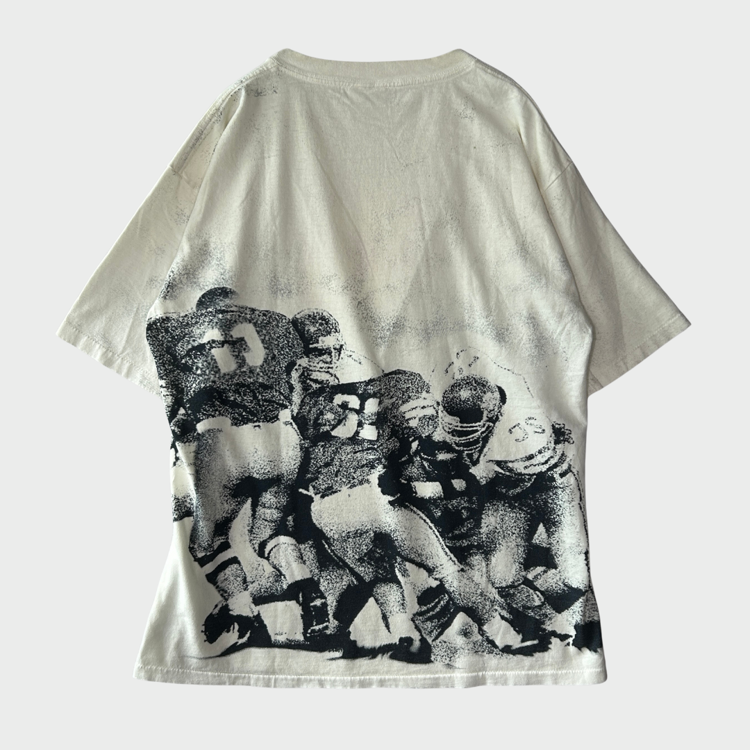 90's All Sport アメリカンフットボールTシャツ 白 (L)/A7566T-SO