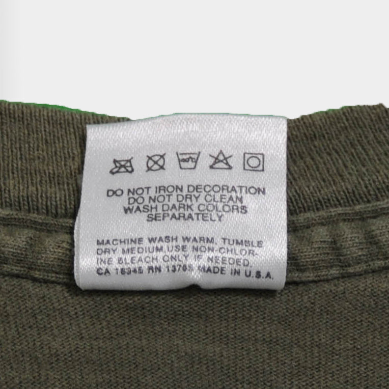 90’s FRIENDS 海外ドラマ NBC プリント&刺繍Tシャツ カーキ (L)/A2714T-O