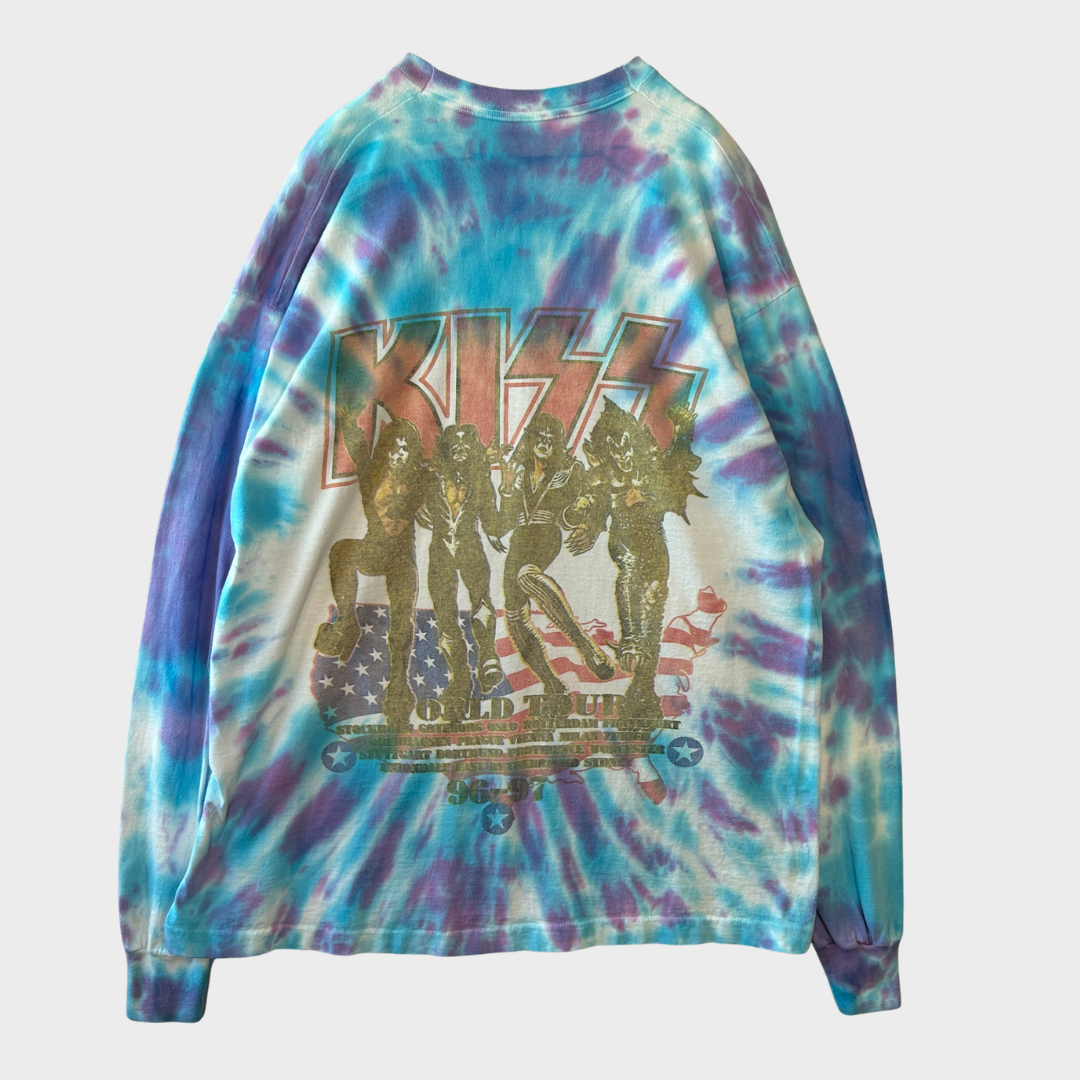 90's Fruit Of The Loom KISS バンドTシャツ 白紫水色 (XXL)/A6978T-SO