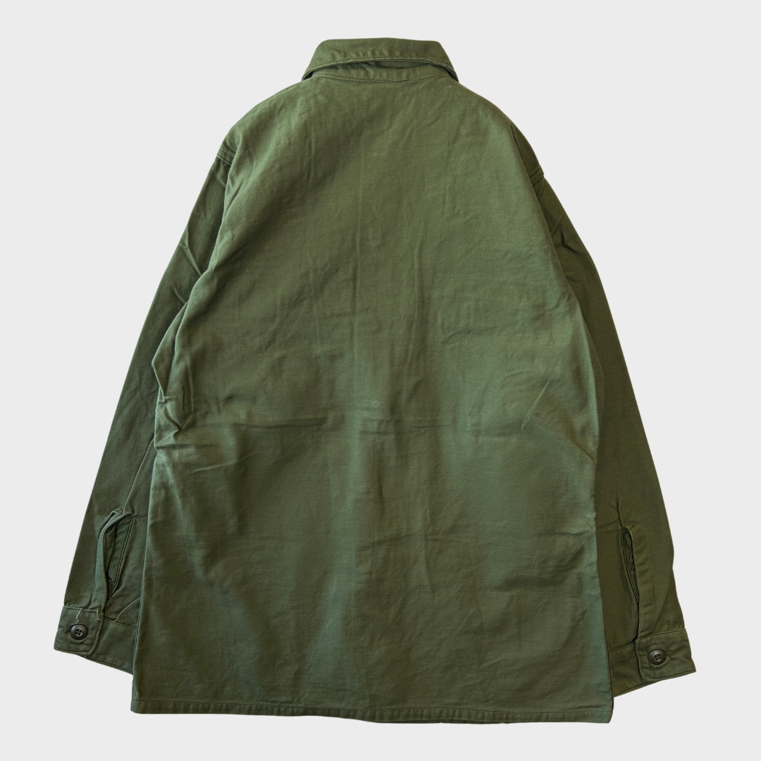 70's US ARMY ユーティリティーシャツ OG 107 ミリタリー カーキ (M)/A7736SH-SO