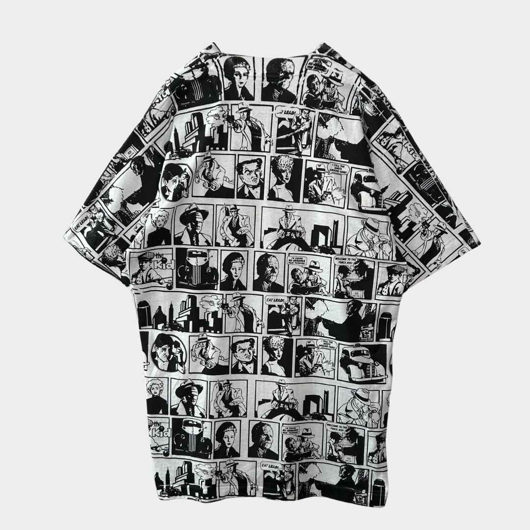 90's SCREEN STARS DICK TRACY 映画 総柄キャラクターT 白 (L)/A3657T-SO