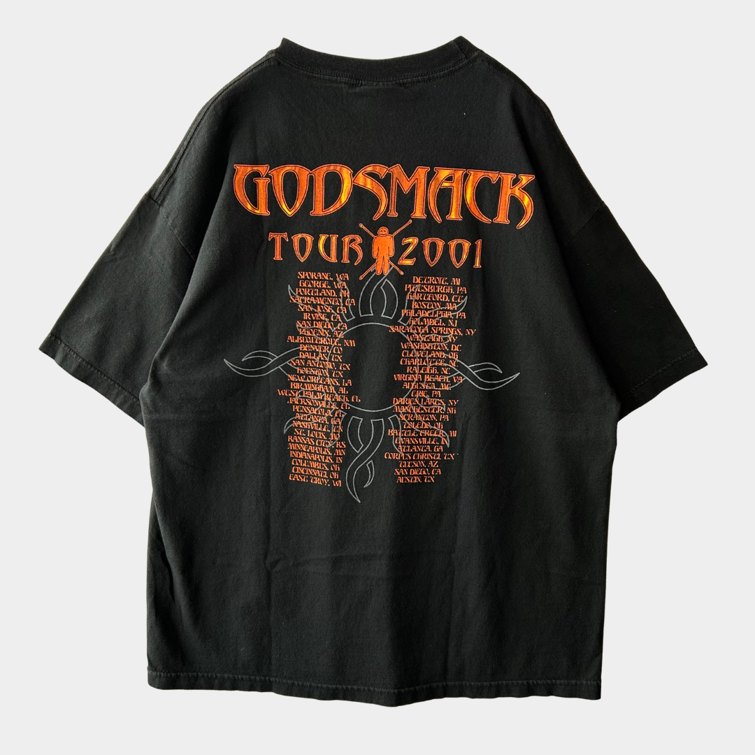 00's GOD SMACK ゴッドスマック 2001ツアーTシャツ giant 黒(XL)/A4500T-SO
