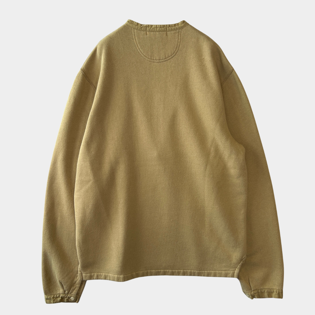 00's Polo Ralph Lauren ラルフ 裏フリースヘンリーネック カットソー (L)/B2985T-SO