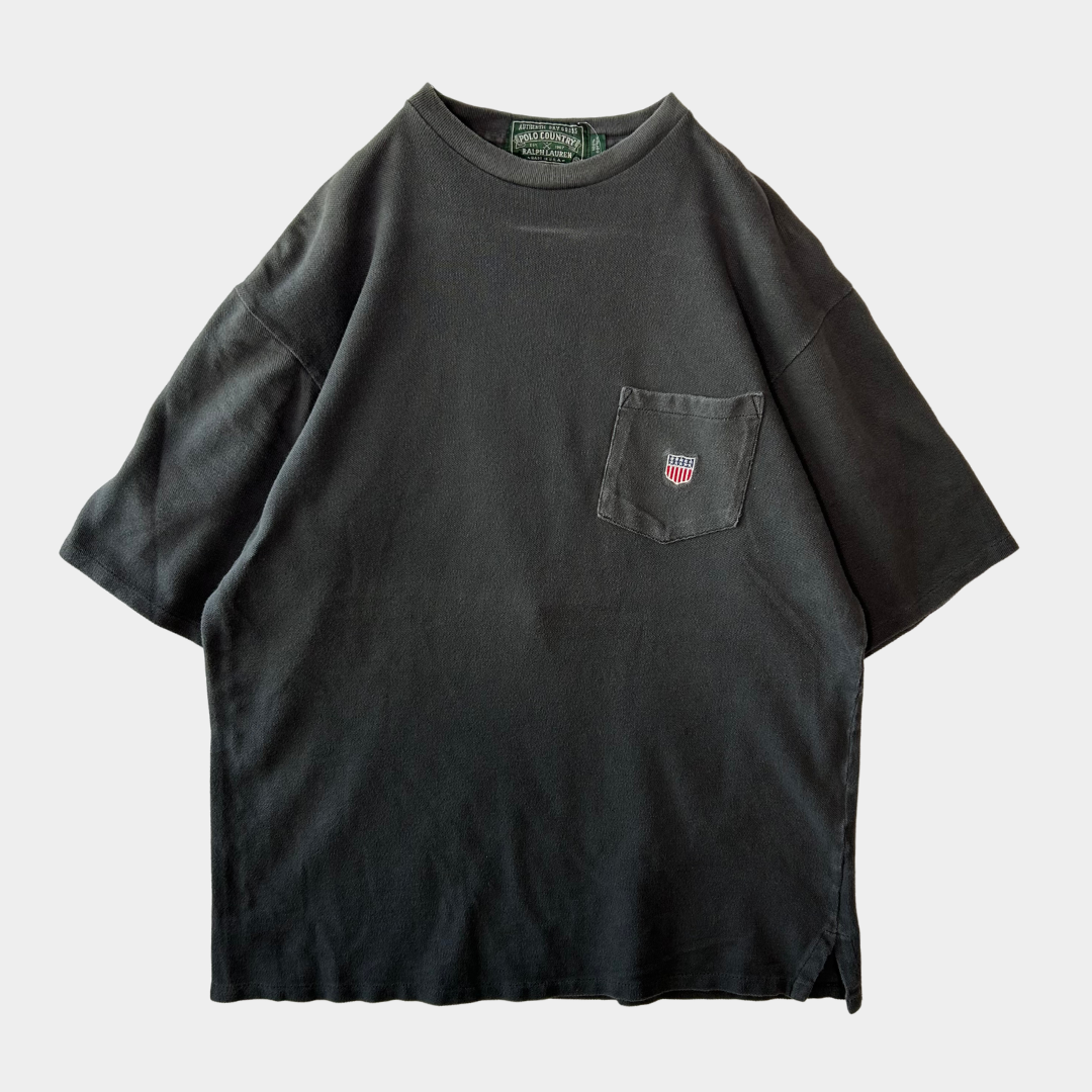 90's POLO COUNTORY ラルフローレン 鹿の子ポケTシャツ (S)/A2758T-O