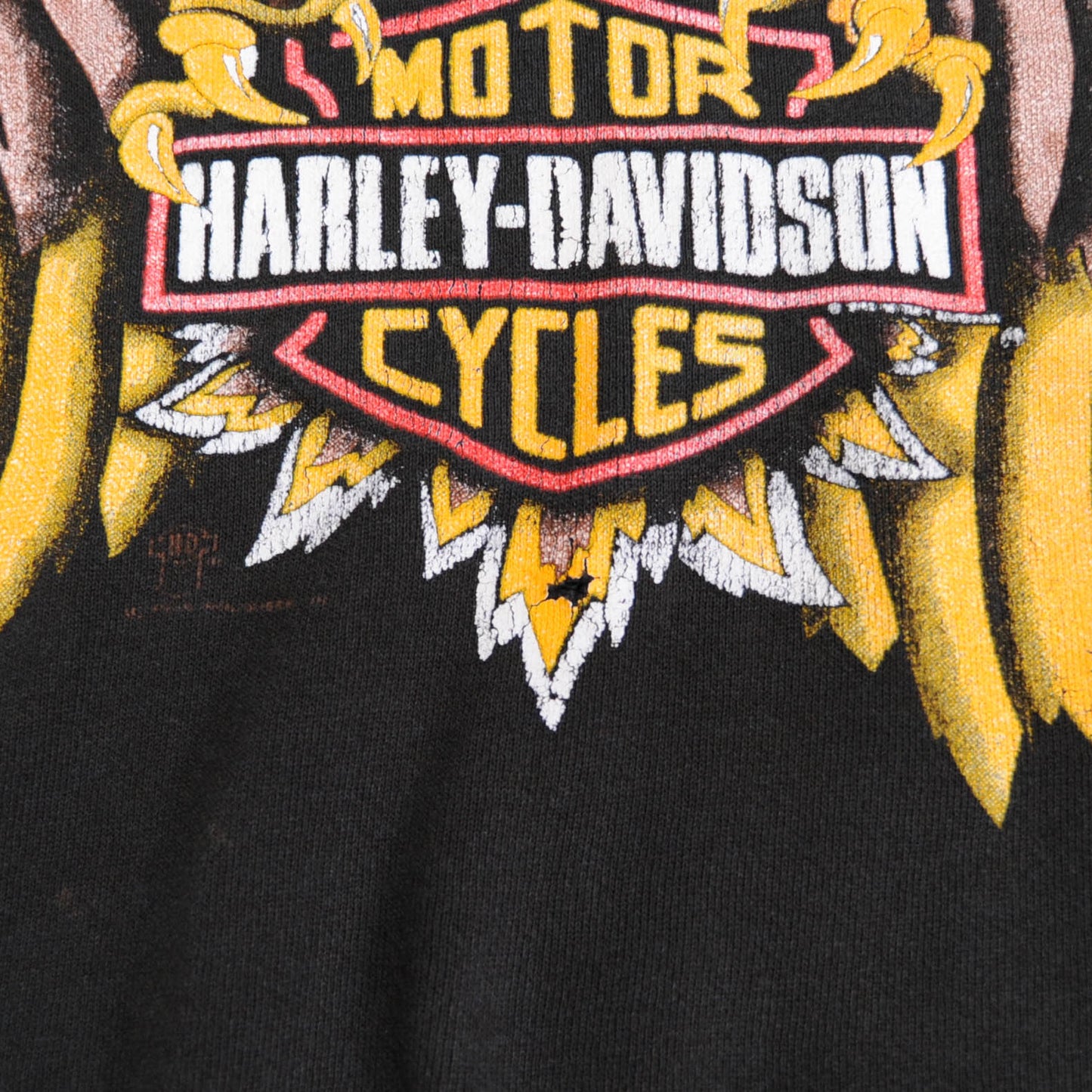 HarleyDavidson カットオフスウェット 黒/A3920S-SO