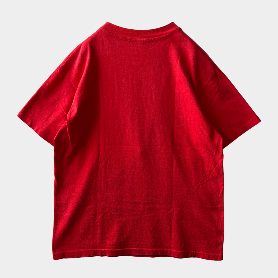 90's Hanes LIFE MAGAZINE ロゴTシャツ 企業T 雑誌 赤(L)/A6394T-SO
