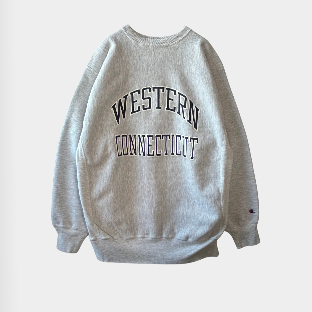 90's Champion Reverse Weave リバースウィーブ WESTERN CONNETICUT グレー(XXL)/A6022R-SO